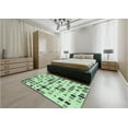 thumbnail image 5 of Ahgly Company Machine Washable Indoor Round Transitional Mint Green Area Rugs, 7' Round, 5 of 7
