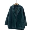thumbnail image 2 of LOVZFMLL Vestes pour Femmes, Cardigan à Revers Uni, Veste de Complet, 2 of 5