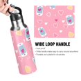 thumbnail image 4 of Yayeee 20oz Insulated Water Bottle Double Wall Stainless Steel with Flip Straw Lid, Love Connection, 4 of 7