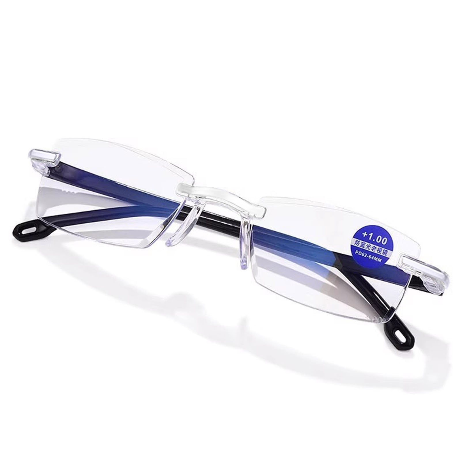 Tarmeek Diamond Rimless Reading Glasses Blue Light Blockin Advanced Smart Portable Diamond Rimless Reading Glasses Great for Spring and Daily Life Gift for Women