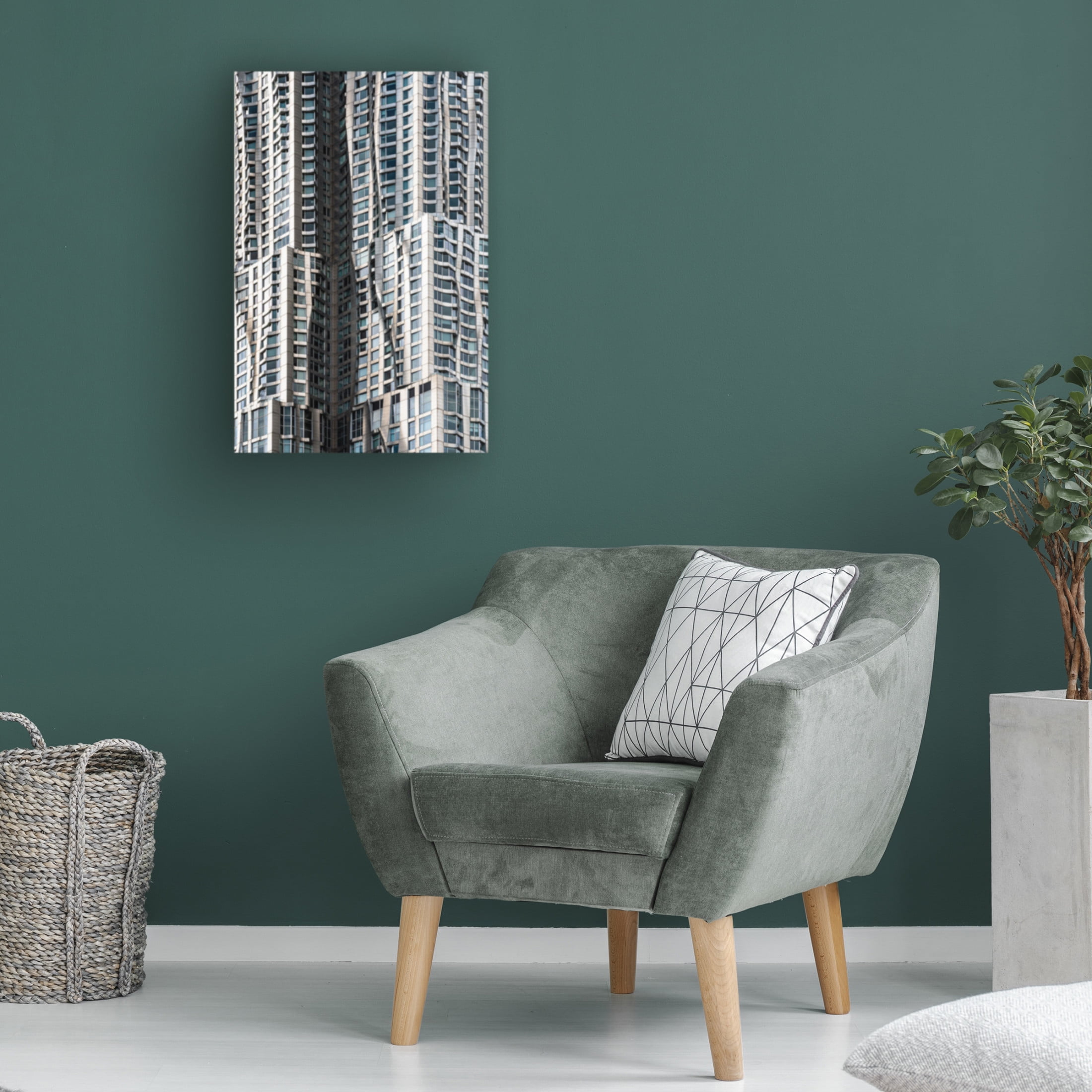 Canvas Wall Art - Marco Tagliarino 'Liquid Skysrapper' Wall Art for Living Room, Bedroom, or Office Décor by Trademark Fine Art - 30 x 47 Inches