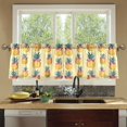 thumbnail image 4 of Yayeee Kitchen Curtains Set of 2 Light Filtering 57"x36" Over Sink Window Panels, Pineapple Love, 4 of 7