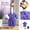 Purple bathrobe, variant on Porch Goose Outfit, Construction Worker Costume Set with Reflective Vest and Orange Hat, 23 Inch Funny Goose Clothes for Outdoor Decor, Complete Set