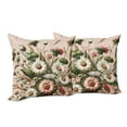 thumbnail image 4 of Ambesonne Floral Eucalyptus Throw Pillow Cover Pack of 2, Blushing Blooms, 2 Pcs-20"x20", Blush Forest Green Pink, 4 of 5