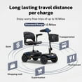 thumbnail image 2 of Mobility Scooter for Seniors, Heavy Duty Electric Powered Mobile 4 Wheels Scooter for Travel, Best Gift for Elderly, 265LBS, Blue, 2 of 8