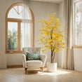 thumbnail image 2 of Artificial Maple Tree, 4FT/5FT/6FT Faux Fall Tree with Vibrant Autumn Leaves for Home Decor Thanksgiving Party, 2 of 7