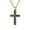 Gold, variant on Two-Tone Diagonal Cross Necklace – Understated Luxury & Style, Unisex Christian Jewelry, Faith Symbol for Men and Women