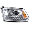 thumbnail image 2 of cciyu Headlight Assembly For Dodge 2009-2010 For Ram 2011-2018 Clear Lens Chrome Housing Amber Reflector Driver & Passenger Side Headlamps, 2 of 5