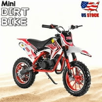 49cc Kids Dirt Bike, 2-Stroke Gas Power Motocross, Off Road Mini Motorcycle, Children Pocket Motorbike with Front Rear Disc Brakes & Handlebar Switch & Off-Road Tires