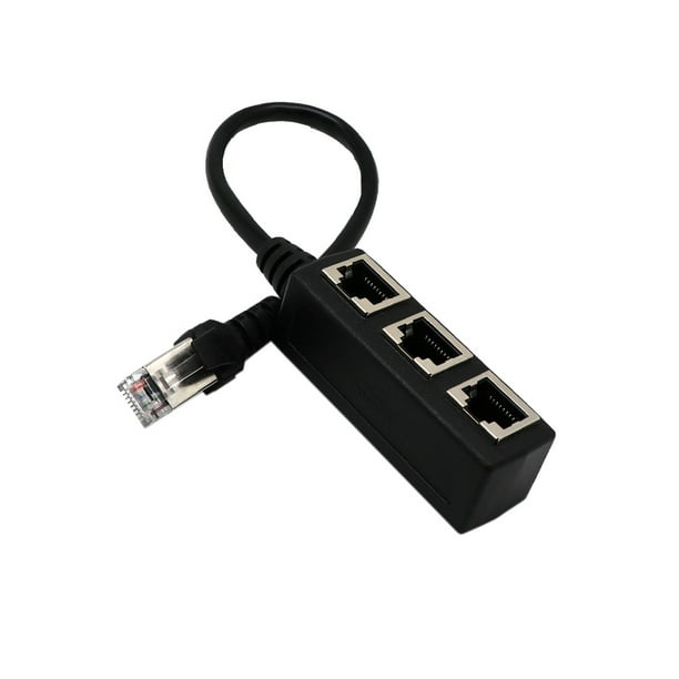 1 à 3 Prises Réseau LAN Ethernet RJ45 Connecteur Adaptateur de Répartiteur  de Prise 