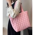 thumbnail image 5 of Kukuzhu Quilted Shoulder Bag Women's Padding Down Cotton Hobo Purse Handbag Large Work Totes Top Handle Bag with Zipper, 5 of 8