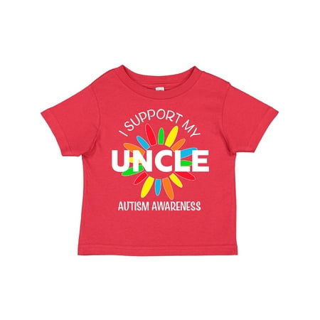 

Inktastic I Support My Uncle Autism Awareness Gift Toddler Boy or Toddler Girl T-Shirt