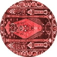 thumbnail image 1 of Ahgly Company Indoor Round Medallion Red Traditional Area Rugs, 7' Round, 1 of 4