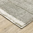 thumbnail image 2 of 2' X 8' Grey And Ivory Geometric Shag Power Loom Stain Resistant Runner Rug, 2 of 8