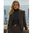 thumbnail image 5 of Ekouaer Women's Turtleneck Long Sleeve Shirts Slim Fit Thermal Underwear Tops Lightweight Tees, 5 of 7