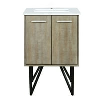 Fairfield 24 in W x 20 in D Rustic Acacia Single Bath Vanity and White Quartz Top