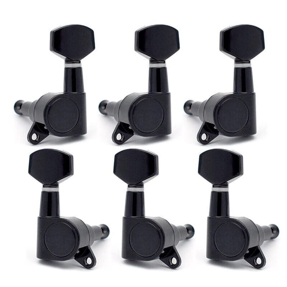 6R 6L 3R3L Guitar Tuning Pegs Tuners Machine Heads for Acoustic Electric Guitar Black