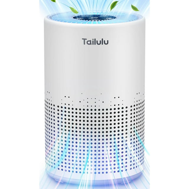 Air Purifiers for Bedroom Home Pets 800 Ft², Tailulu H13 True HEPA Air Filter Portable Air Purifier with 12dB Sleep Mode, Speed Control,Timer, Quiet Air Cleaner For Odo