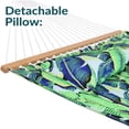 thumbnail image 6 of Sunnydaze 2-Person Quilted Polyester Spreader Bar Hammock, 450 lb - Exotic Foliage, 6 of 11