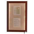 thumbnail image 5 of Aarco Products  Inc. LWL3624O Indoor/Outdoor LED Lighted Display Case with Oak Wood-Look Finish. Posting Surface is Neutral Burlap Weave Vinyl. 36 in.Hx24 in.W. One Door., 5 of 7