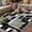 Green, variant on Red Black Geometric Outdoor Rug for Patio/Deck/Porch, Non-Slip Large Area Rug 4 x 6 Ft, Modern Color Block Abstract Indoor Outdoor Rugs Washable Area Rugs, Reversible Camping Rug Carpet Runner