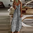 thumbnail image 1 of Pisexur Robe Maxi pour Femmes Été Aguichant à Col en V à Imprimé Floral Décontractée Ample Sans Manches Longue Robe Robe de Plage, 1 of 4