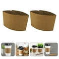 thumbnail image 3 of Raindrops Anti-Slip Brown Corrugated Paper Cup Sleeve for Home Use 25Pcs, 3 of 8