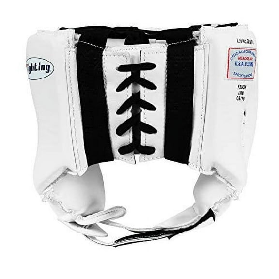 Fighting Sports USA Boxing Competition Headgear (Open Face), White, Large