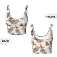 thumbnail image 6 of Goofa Flying Butterflies-1 Printed Sports Bras for Women, High Impact Running Bra Workout Crop Tank Tops Longline Sports Bra Push up-XX-Large, 6 of 9