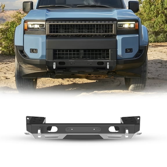 Stubby Front Bumper Fit for 2024-2026 Toyota Land Cruiser,Heavy Duty Steel Front Bumper