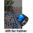 thumbnail image 5 of KeyStyle Created Sapphire Rings for Men Stainless Steel Statement Ring with Blue Topaz Birthstone Signet Ring Birthday Gemstone Jewelry Father Day Anniversary Gift for Husband, 15mm Created Sapphire, 5 of 9