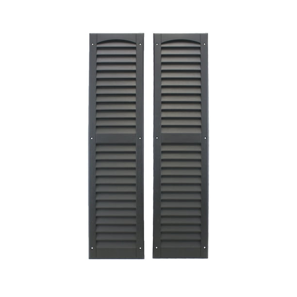 Louvered Shed Shutter or Playhouse Shutter Black 9" X 36" Sold By the