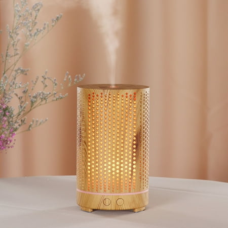

Yrtoes Wood Grain Aroma Diffuser 200ml Colorful Night Light Atomizing Humidifier 0