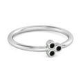 thumbnail image 2 of Dainty 0.20 Cts Black Spinel 925 Sterling Silver Tiny Mother's Day Gift Ring Gift For Her, 2 of 3