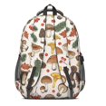 thumbnail image 3 of Mushroom and Berry Cream Pattern Backpack for School, Cute School Bag with Adjustable Shoulder Straps and Padded Back, 16.9"x12.6"x5.9", 3 of 5