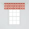 thumbnail image 2 of Ambesonne Vintage Valentine Window Valance, Passion Themed Continuous Romance Pattern with Arty Hearts Print, Curtain Valance for Kitchen Bedroom Decor with Rod Pocket, 54" X 18", Cream and Vermilion, 2 of 3