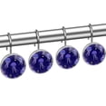 thumbnail image 2 of Jellyfish Shower Curtain Hooks（Set of 12）for Home Hotel Shower Rods Bathroom Crystal Glass Print Stainless Steel Round Curtain Hooks, 2 of 5