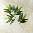 thumbnail image 2 of Juego de 10 hojas de bambú artificiales de aspecto realista, plantas verdes de simulación de plástico refrescante para decoración del hogar., 2 of 7