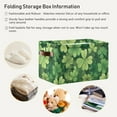 thumbnail image 6 of St. Patrick's Day Shamrock Storage Basket with Handles Collapsible Storage Bins Canvas Fabric Storage Organizer for Shelves Closet Bedroom Living Room 1Pack Decor Gifts, 6 of 7