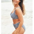 thumbnail image 4 of Panache Olivia Full Cup Underwire Bikini Top (SW1722),34HH,Navy Gingham, 4 of 5