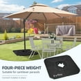thumbnail image 3 of Outsunny 4-Piece 175lb Cantilever Patio Umbrella Base Weights for Offset Hanging Umbrella, HDPE Umbrella Weights for Cross Base Stand, Black, 3 of 9