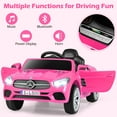 thumbnail image 3 of OLAKIDS 12V Electric Kids Ride On Car, Licensed Mercedes Benz SL500 Toy Car with Remote Control, MP3 Plug, USB, 2 Speeds, LED Lights, Battery Powered Toy Vehicle for Toddler Children, 3 of 10