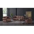 thumbnail image 4 of Ottomanson Convertible Sleeper Loveseat with Hidden Storage, Firm Seating, Brown, 4 of 6