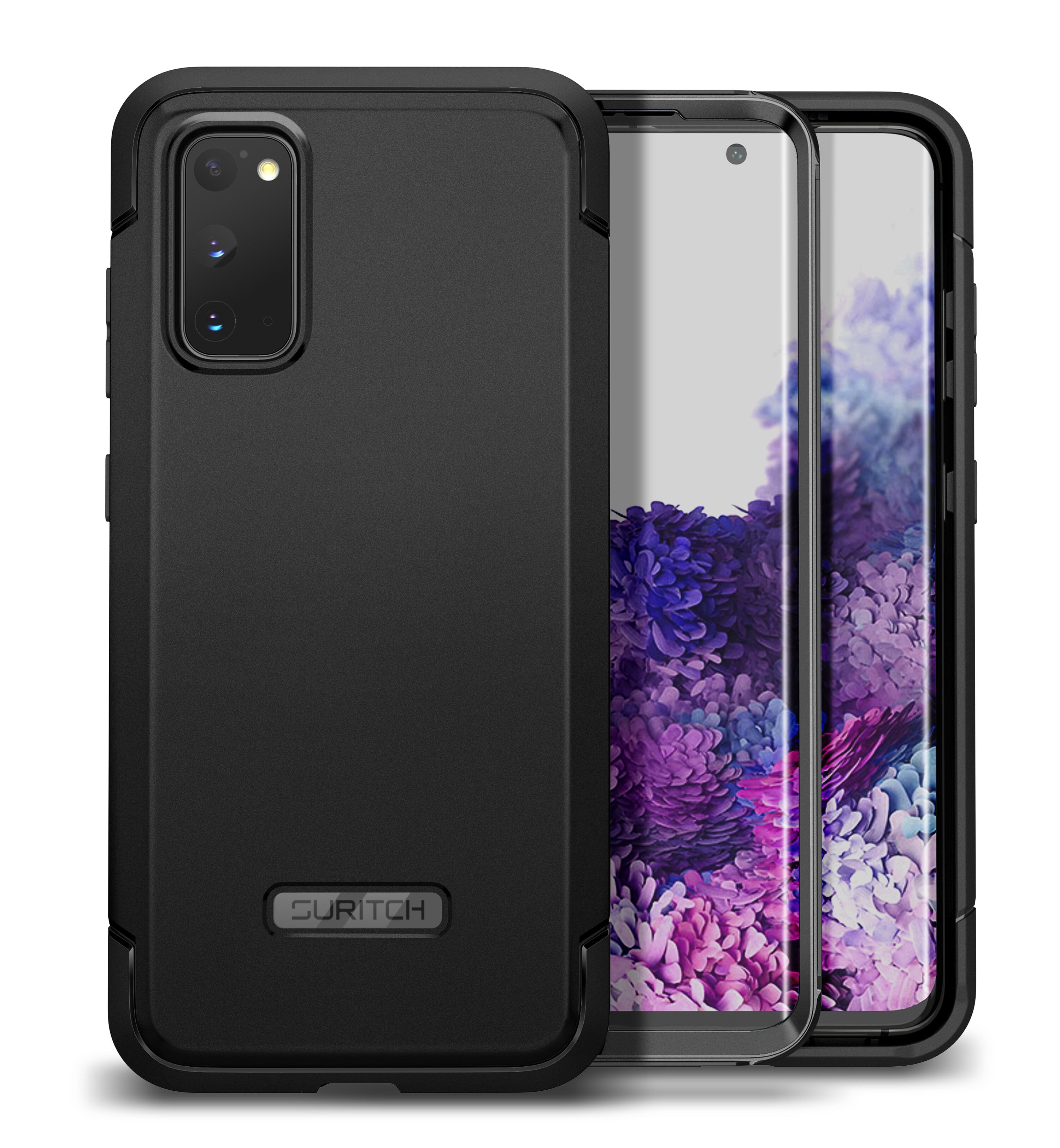 Suritch for Samsung Galaxy S20 Case 6.2 inch Rugged Shockproof Phone Cover with Builtin Screen Protector