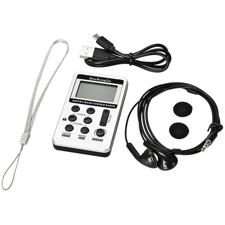 AM FM Portable Digital Stereo Radio with Earphones transistor ...