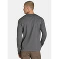 thumbnail image 3 of George Men's & Big Men's Relaxed Fit Cotton Crewneck T-Shirt with Long Sleeves, Size XS-3XL, 3 of 5