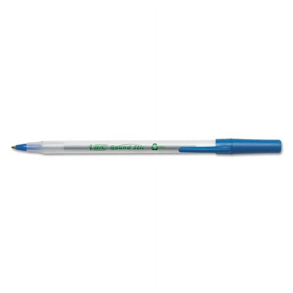 Ecolutions Round Stic Ballpoint Pen Value Pack, Stick, Medium 1 Mm, Blue Ink, Clear Barrel, 50/pack | Bundle of 5 Packs