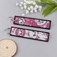 thumbnail image 3 of Disney Villains Maleficent Bordado Llave Fobs Llavero Motocicletas Coches Mochila Chaveiro Amigos Regalos, 3 of 4