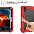 thumbnail image 4 of Allytech iPad mini 6 Case, iPad mini 6 Cover with Pencil Holder, Build-in Kickstand Heavy Duty Protection Shock-absorbing Anti-scratch Case Cover for Apple iPad mini 6th Gen 8.3-inch, Red, 4 of 8