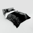 thumbnail image 3 of Ambesonne Black and White Bedding Set 3 Pcs, Wild Leopards, Twin, Black White Blue, 3 of 3